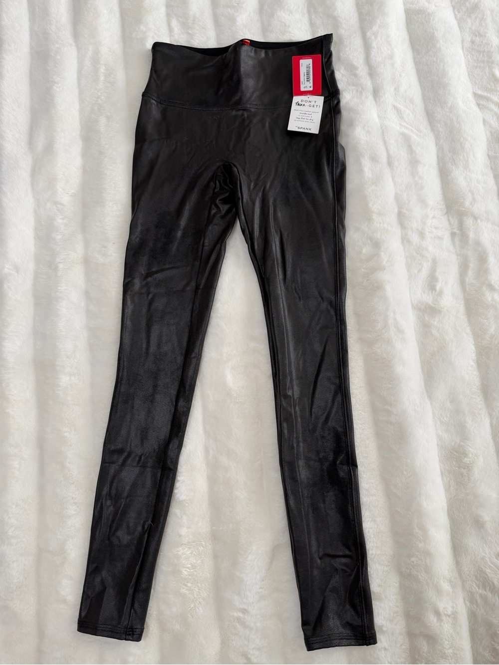 SPANX Black Faux Leather Leggings